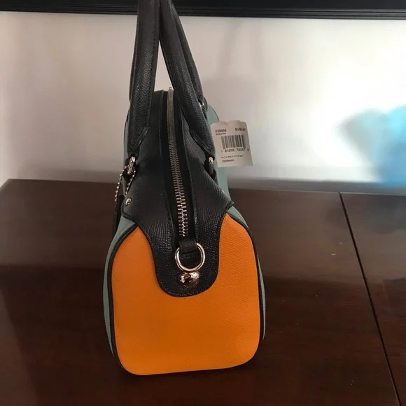 Coach BLUE MULTI Colorblock Leather MINI BENNETT & Wallet NWT - Picture 5 of 16